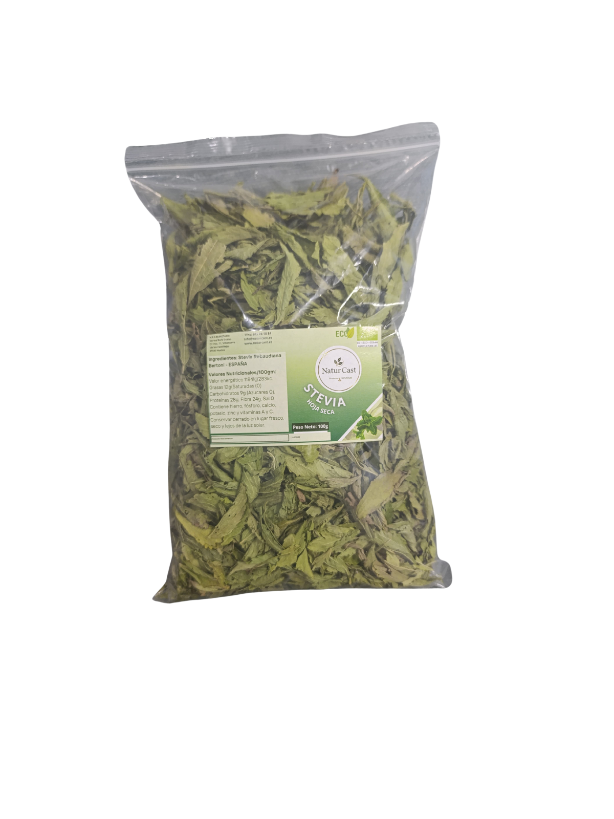 Stevia Hoja Seca 100% Natural – NaturCast