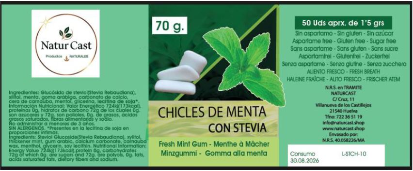 Chicles de menta 50 uds - Imagen 2